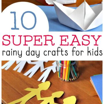 Incredibly easy rainy day crafts for kids.