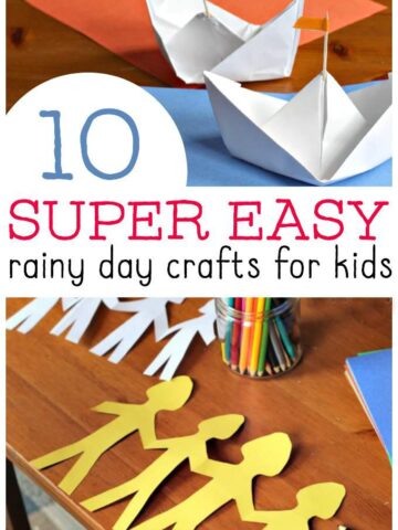 Incredibly easy rainy day crafts for kids.