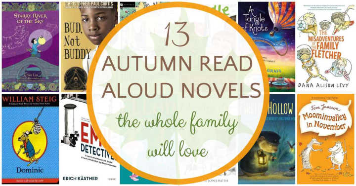 Collage of autumn read aloud novels