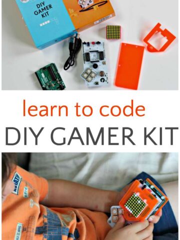 Learn to code and design your own games with a DIY Gamer Kit.