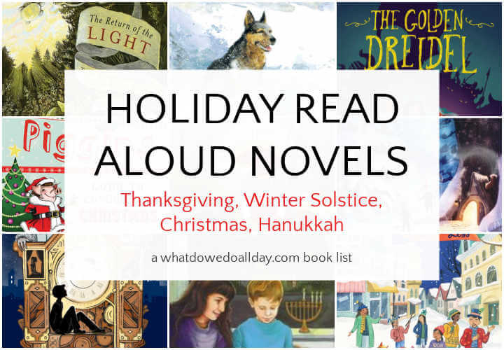 Holiday Read Aloud books collage of covers