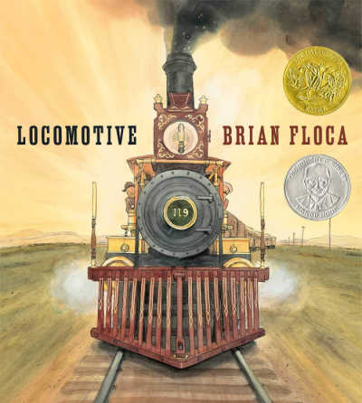 Locomotive by Brian Floca large picture book cover