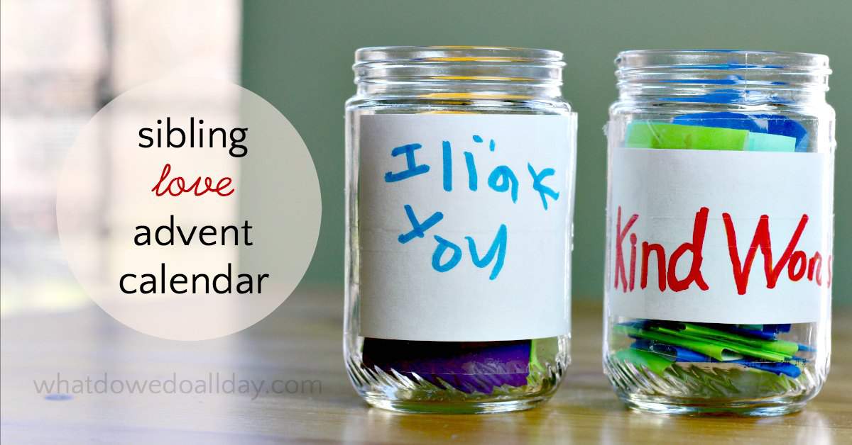 Two glass jars with hand written labels, "I liak [sic] you" and "kind words"
