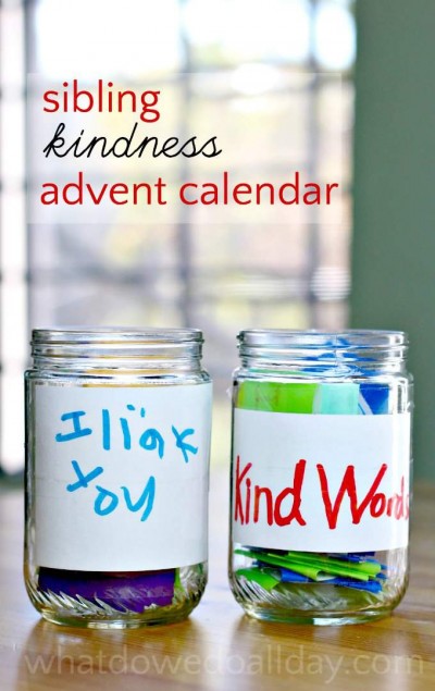 Help kids be kind with a sibling advent calendar. The effects will last all year. 