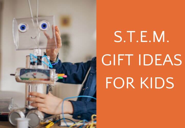 Child engineering a robot toy