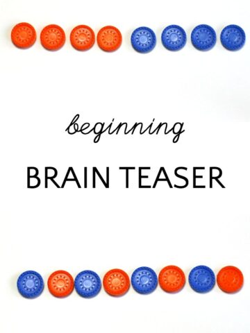 Beginning and quick brain tease for kids working on logic and strategy.