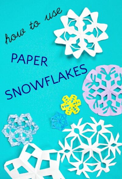 What to do with paper snowflakes when you have made more than you can handle.