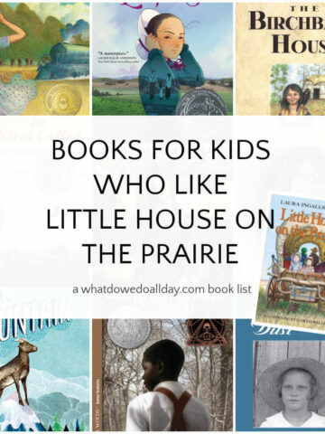 collage of book covers for Little House on the Prairie read alike books