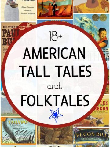 American folktales and tall tales. A picture book list for kids.