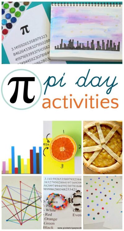 Pi day activities for kids at home or in the classroom.