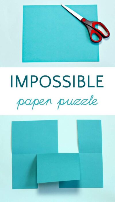 The impossible paper puzzle is a fun trick for kids.