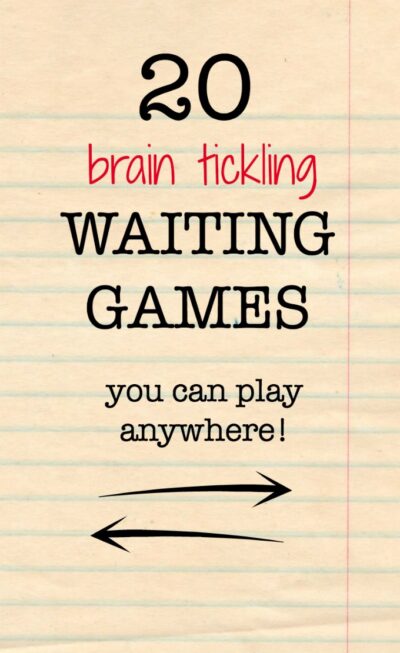 Waiting games for kids that will stretch their brains.