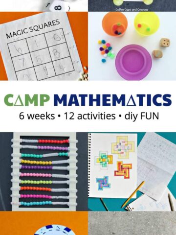 Summer Camp Mathematics for kids. A stay at home summer camp.