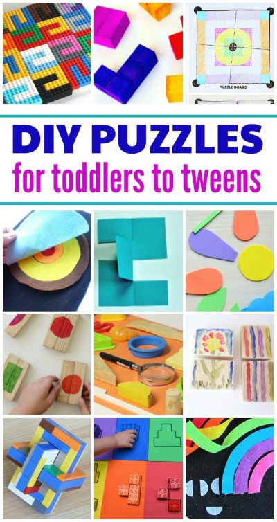 Make your own puzzles. DIY ideas for kids of all ages.