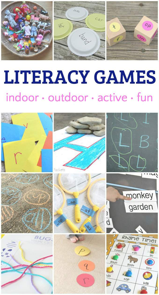Literacy games, ideas and activities to help kids learn letters and words