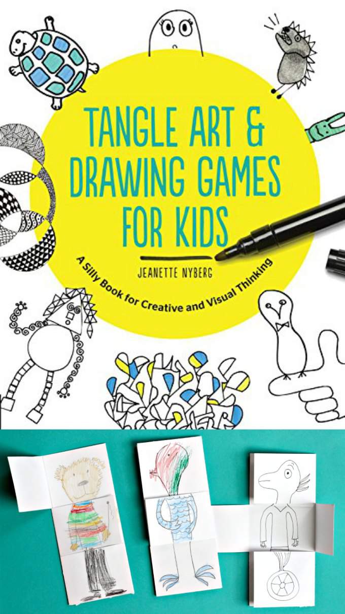Exquisite corpse drawing game for kids. An art project that will make your kids laugh out loud.