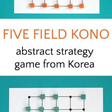 Five Field Kona is an abstract strategy game you can make at home. Easy to learn and fun to play and good for mathematical skills.