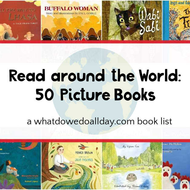 World Picture book covers with text overlay