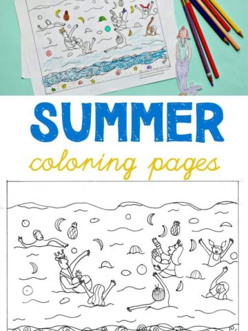 Summer solstice coloring page to celebrate the start of summer.