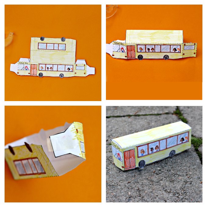 how to make 3D school bus