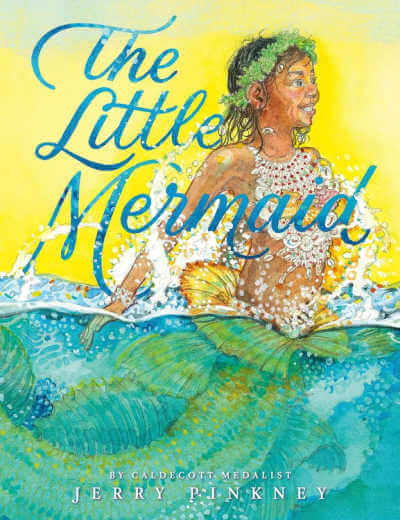 The Little Mermaid book illustrated by Jerry Pinkney book cover.