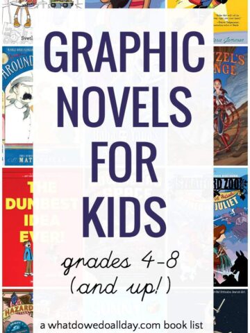 Graphic novels for grades 4-8 and up.