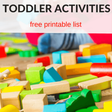 Easy no prep toddler and preschool activities