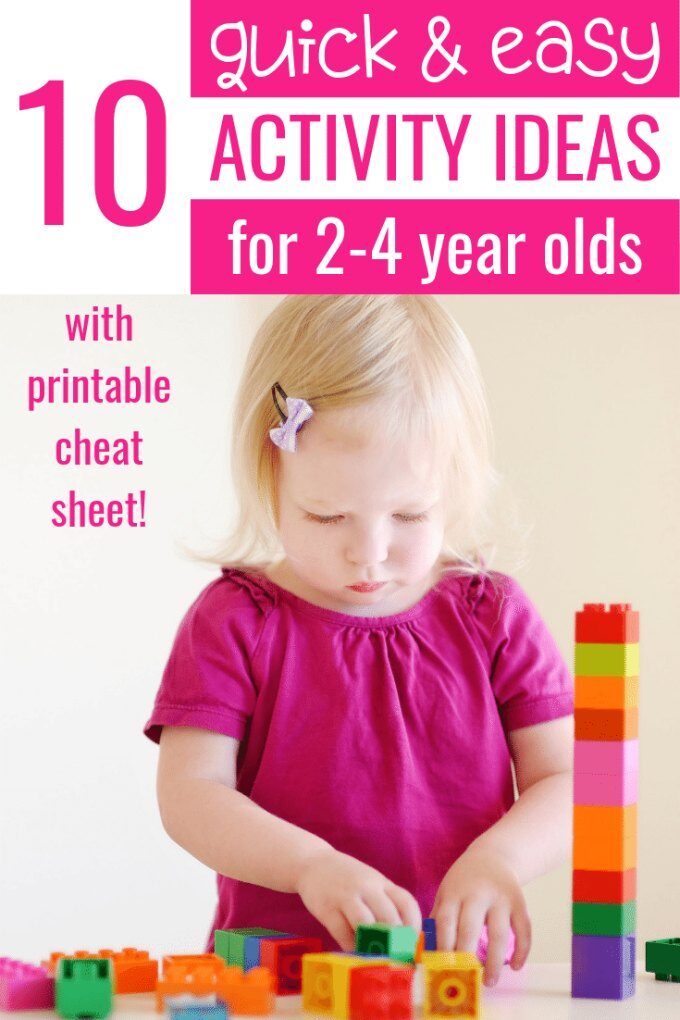 easy activities for 2-4 year olds