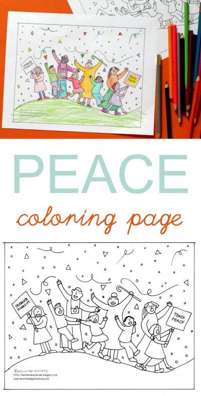 Peace coloring page