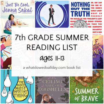 7th grade summer reading list books collage