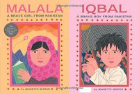 Malala and Iqbal book covers.