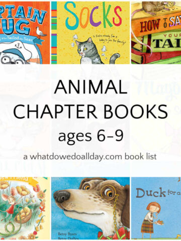 Collage of animal chapter books