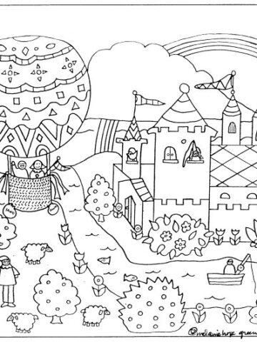 Super sweet fairy tale coloring page