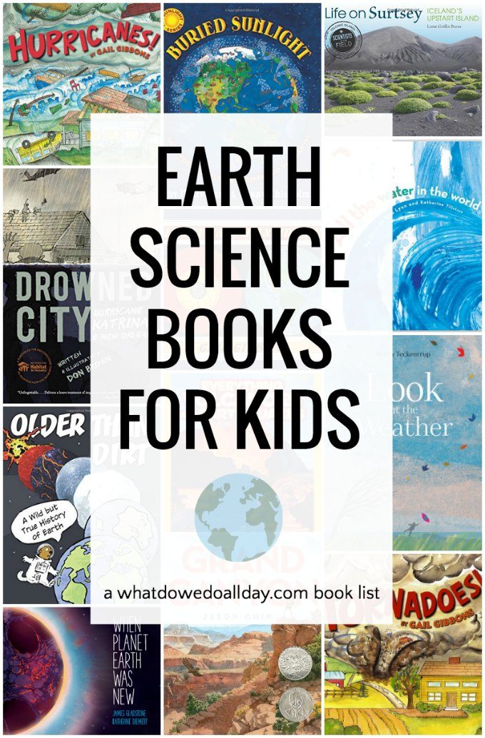Earth science books including geology, weather, and ecology books