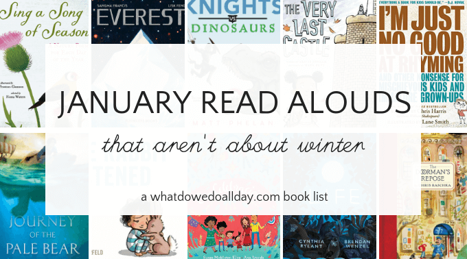 January read aloud books for kids and families