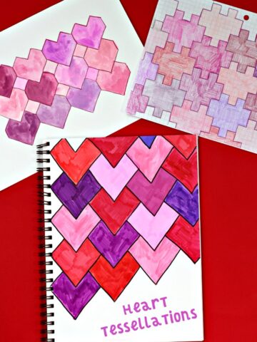 Heart tessellations is a good STEAM project for Valentine's Day