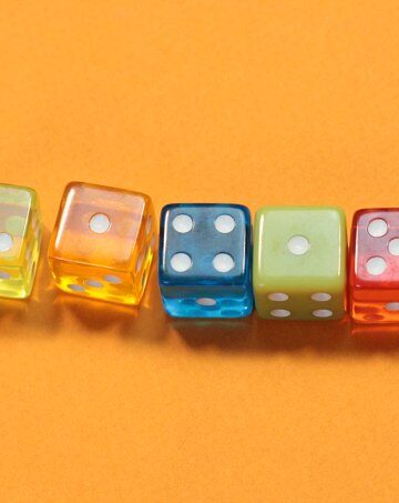 Numbers of pi with dice