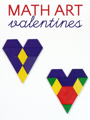 Valentine math art projects that make hearts with math