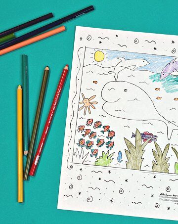 Under the Sea coloring page by Melanie Hope Greenberg