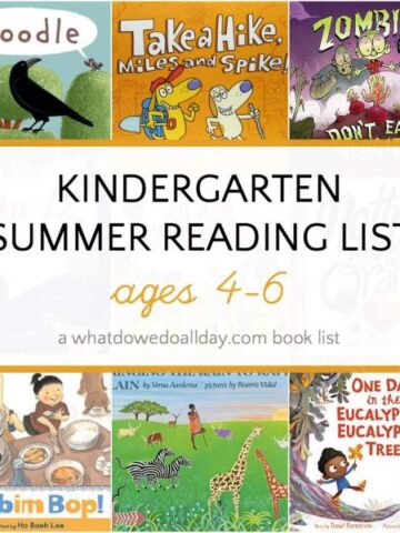 List of kindergarten summer reading books