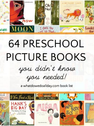 Collage of preschool books for 3-5 year olds