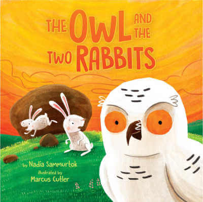 The Owl and the Two Rabbits, book cover.