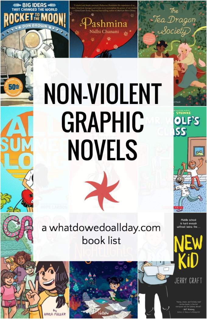 List of kids graphic novels without violence and big battle scence