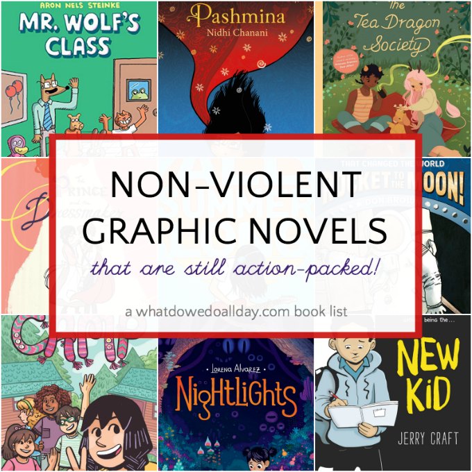 List of non-violent graphic novels for kids
