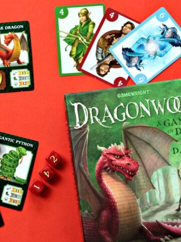 Dragonwood game cards and dice