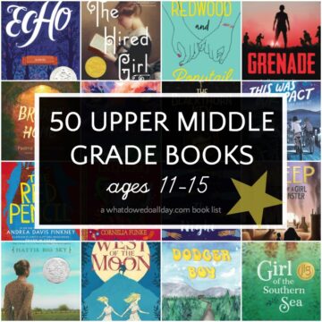 Collage of of upper middle grade books for 11-15 year olds