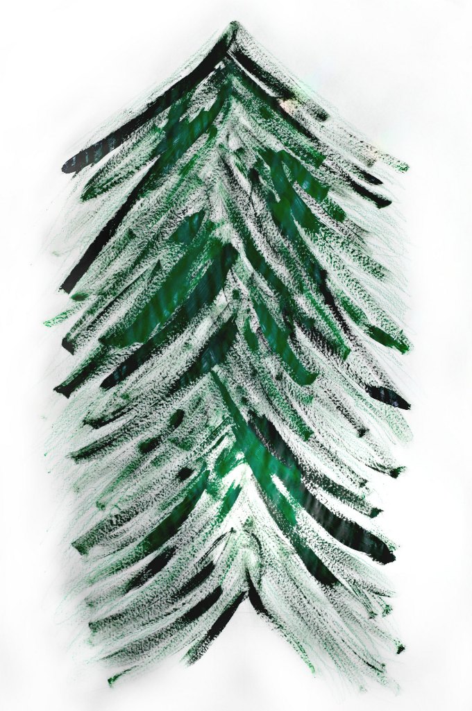 Plain painted Christmas tree
