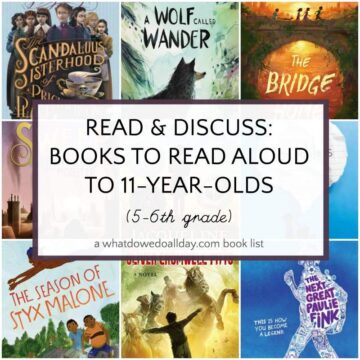 Collage of book cover for list of Books to read aloud to 11 year olds
