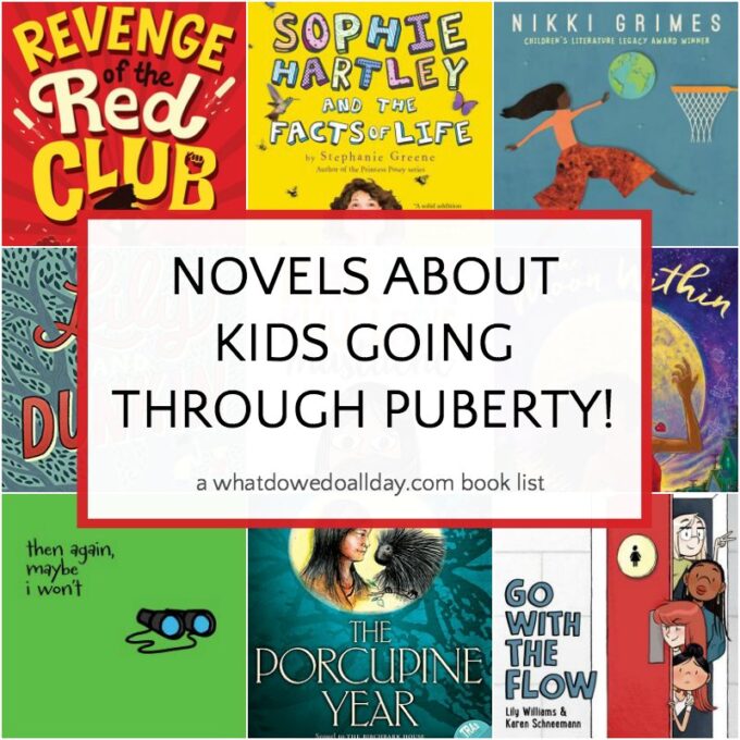 A book list of middle grade puberty fiction