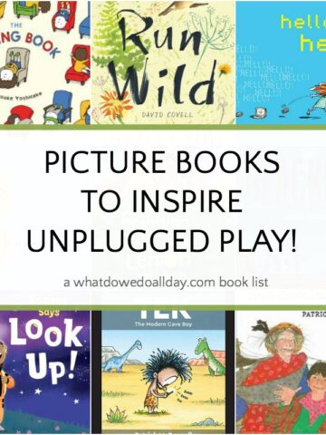 Collage of Picture books about unplugging